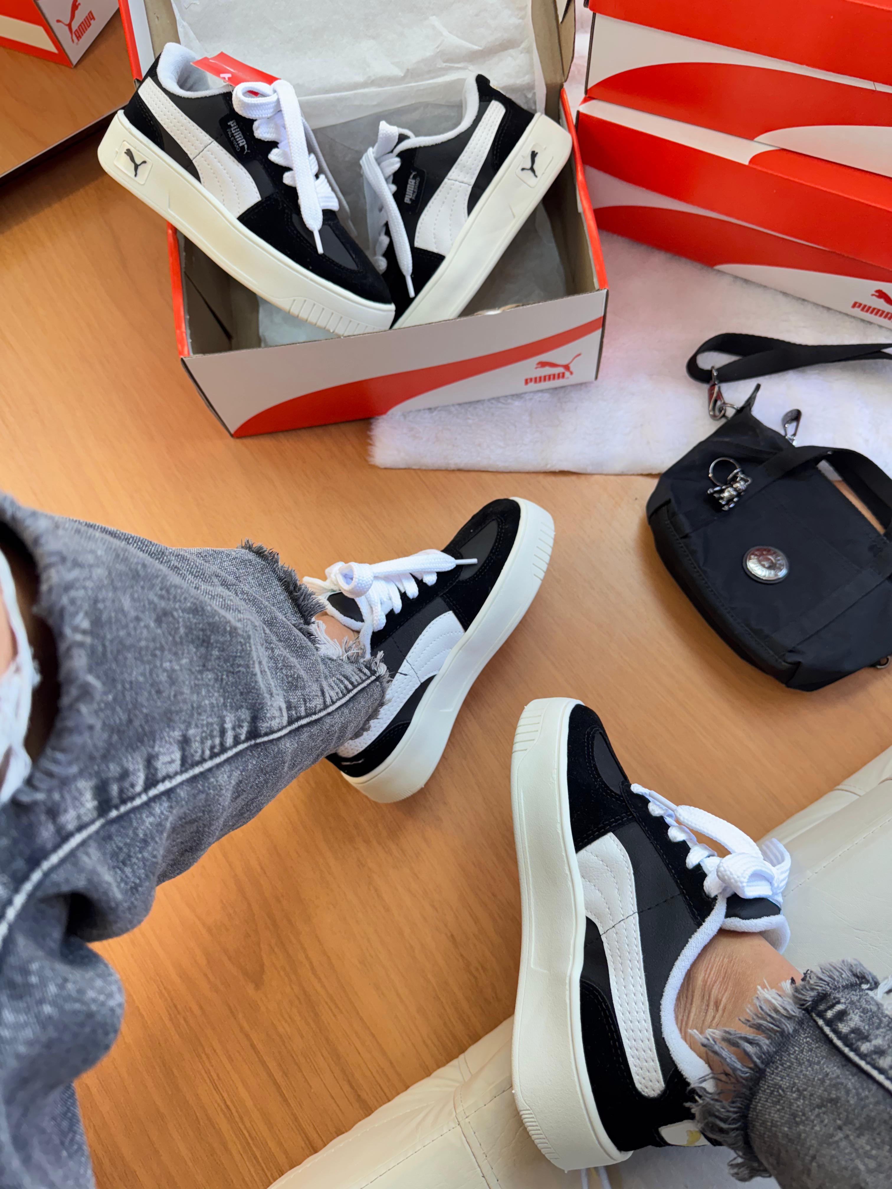 Puma Palermo Camurça Preto/Branco