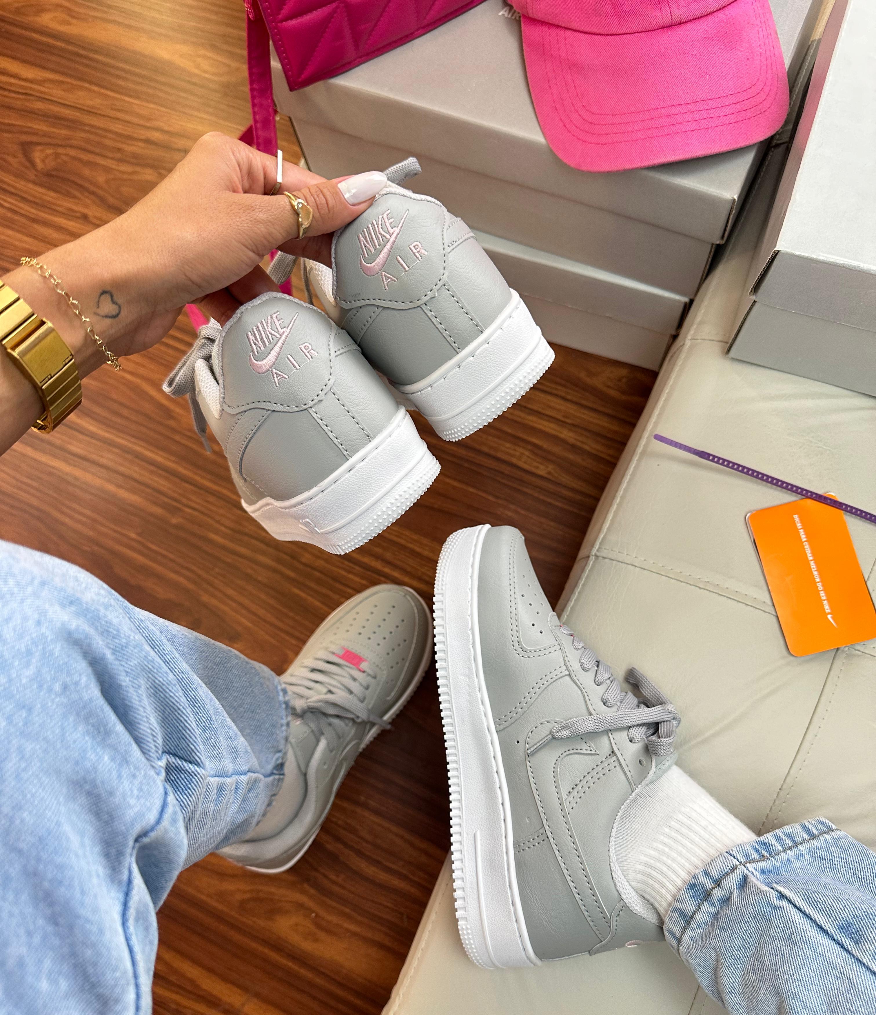 Air Force F1 Cinza/Pink