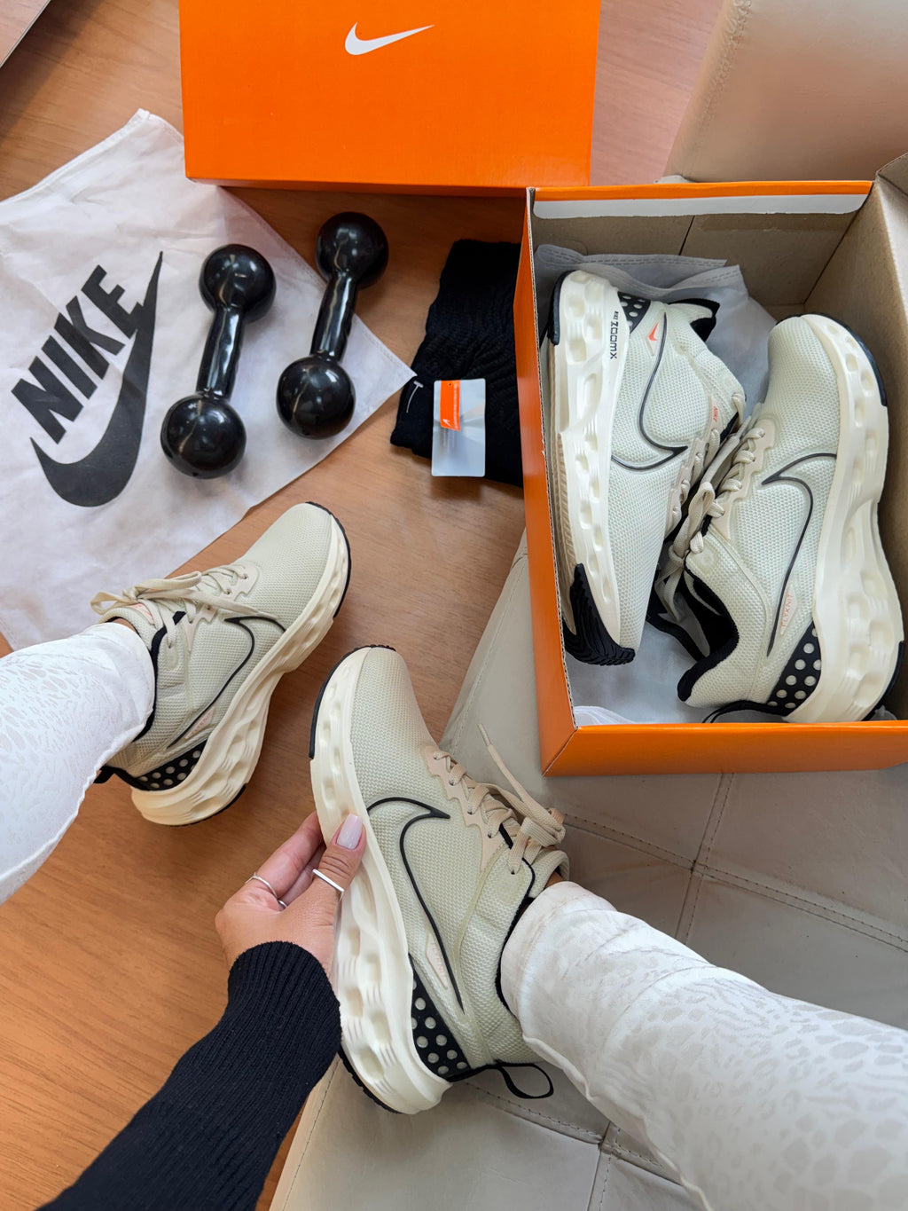 Nike React Infinity Run FK Bege/Preto