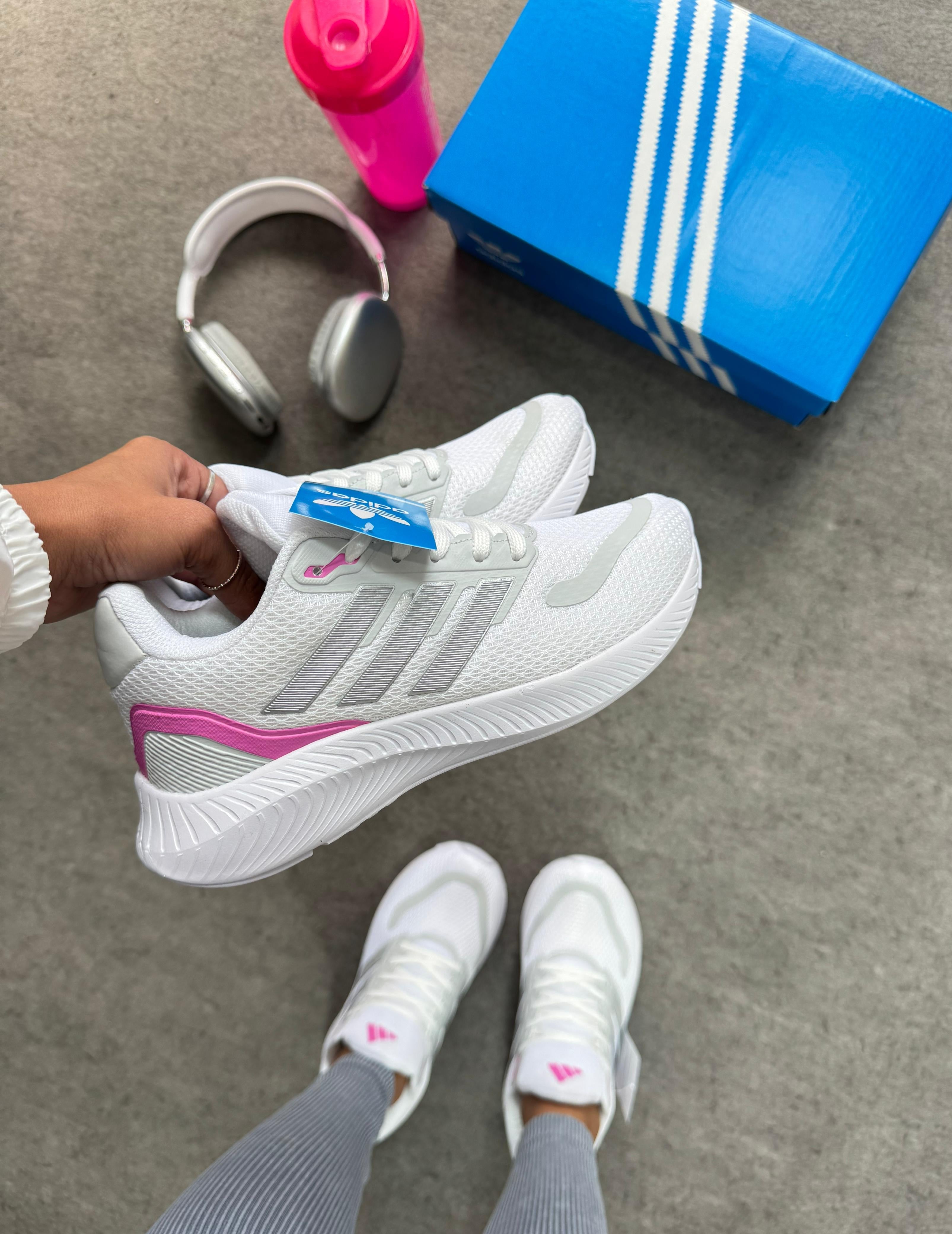 Adidas Run Falcon Branco/Pink
