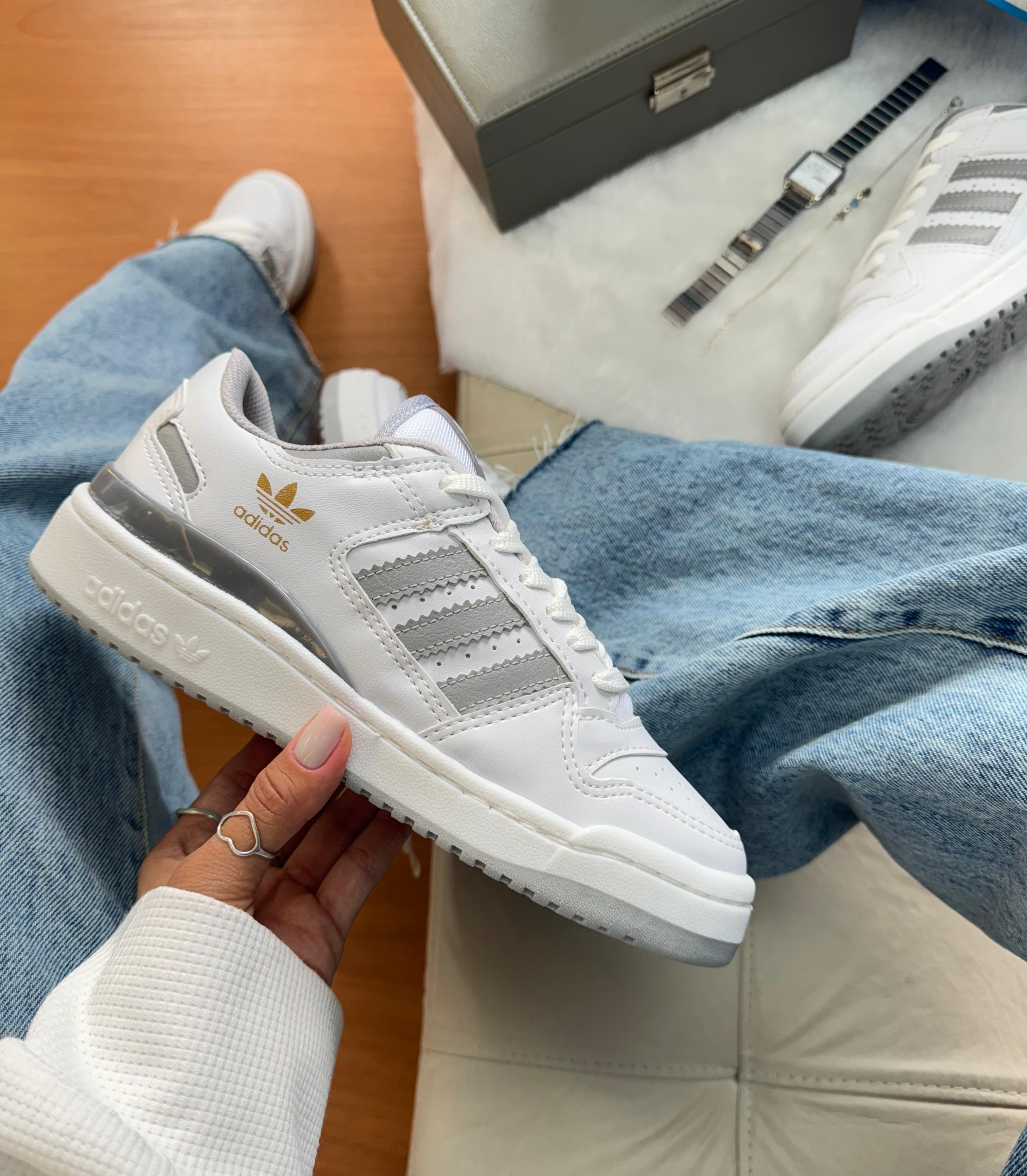 Adidas Fórum Cadarço Cinza