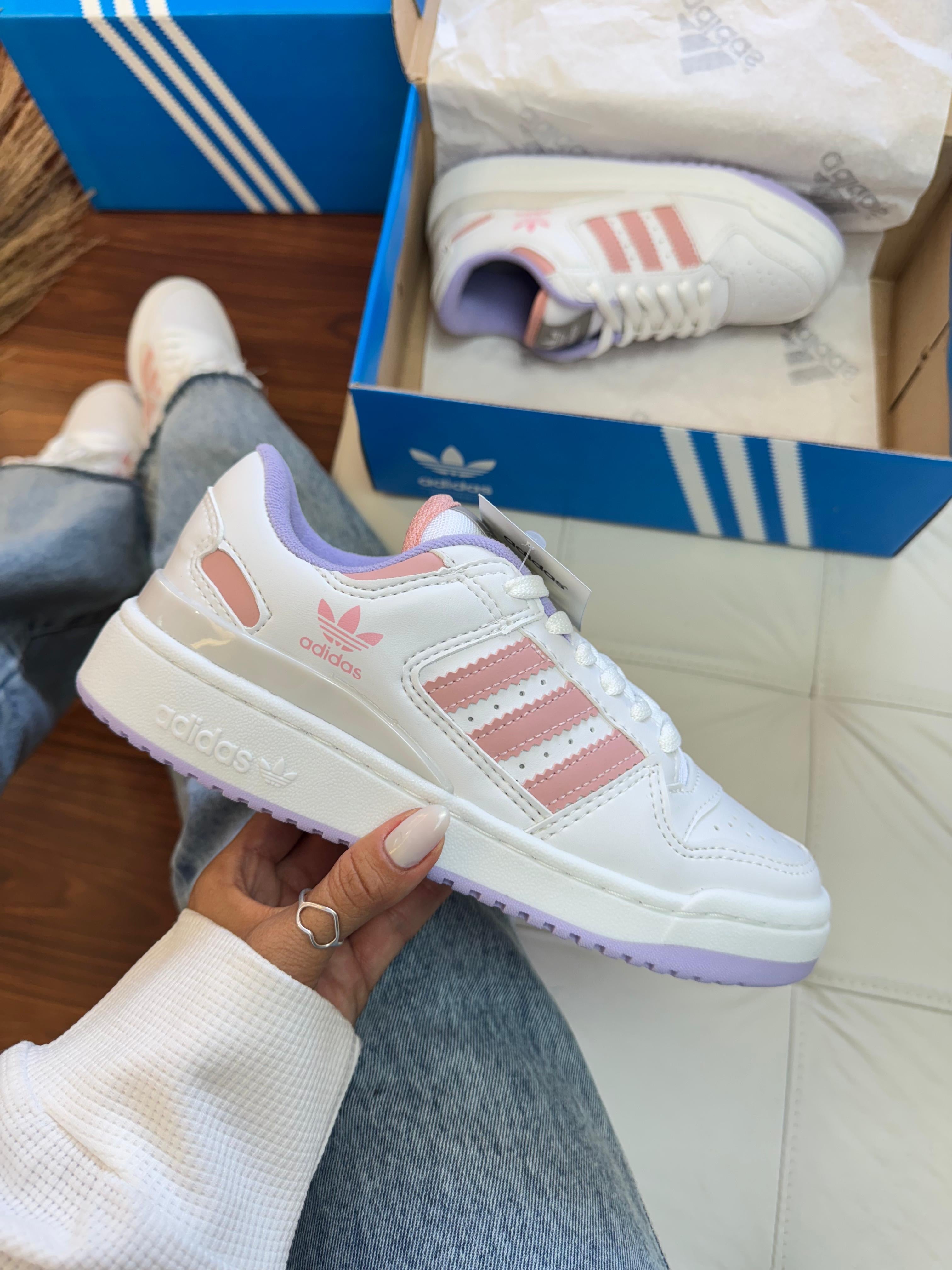 Adidas Fórum Branco/Lilas