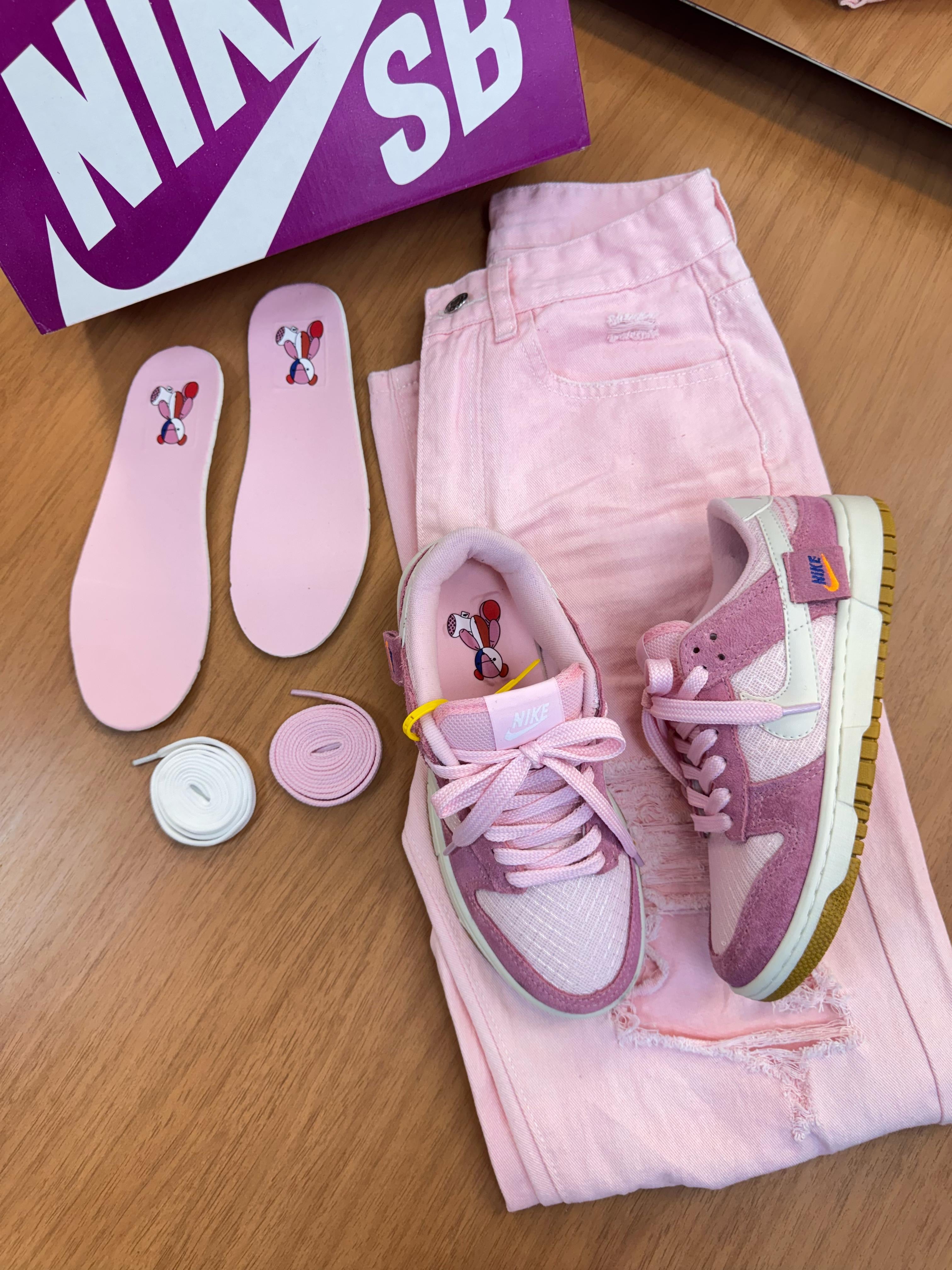 Dunk Teddy Bear Prime Couro Rosa