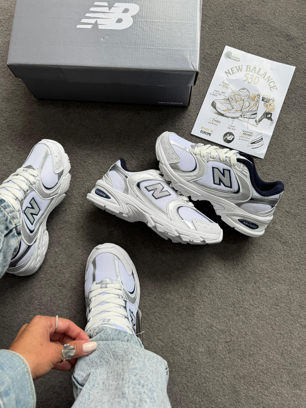 NB 530 Branco/Marinho