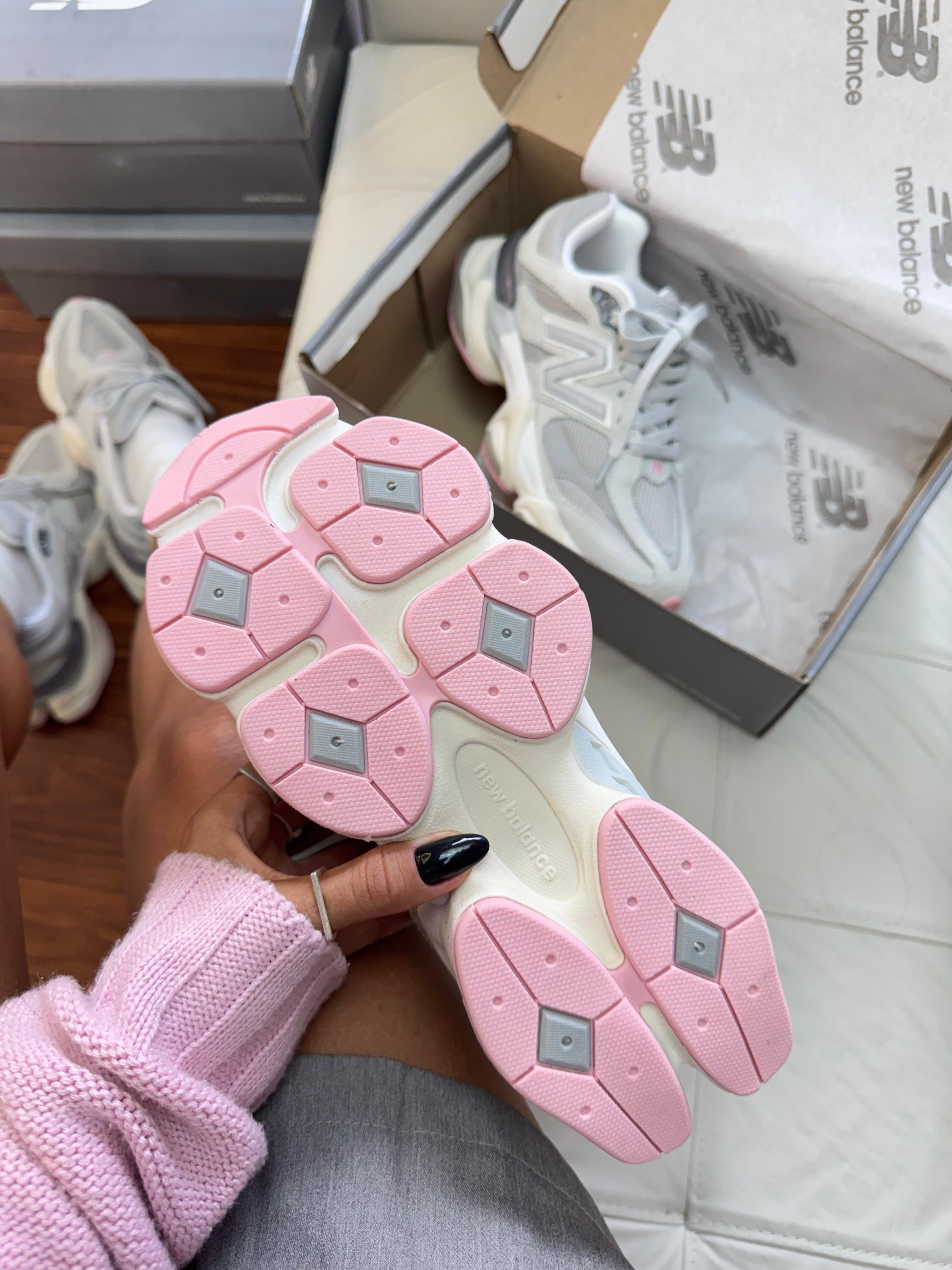 NB 9060 Couro Cinza/Rosa
