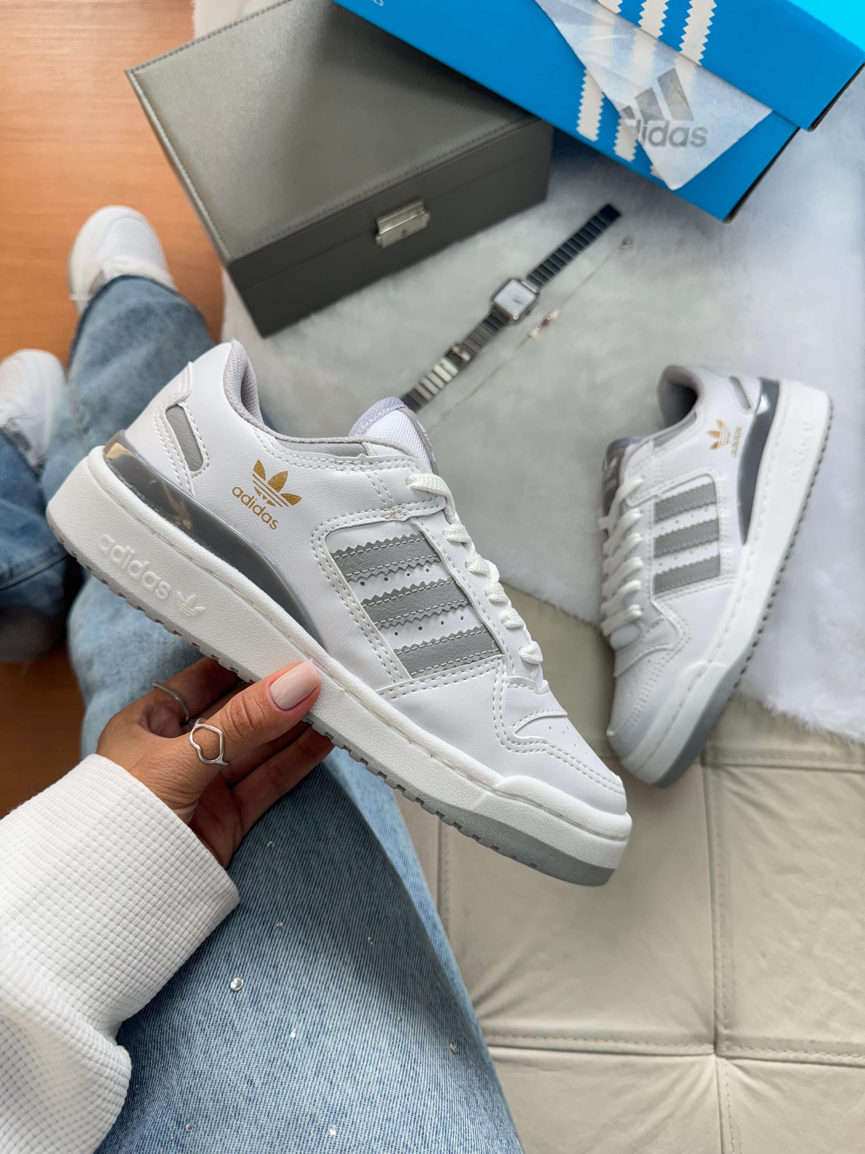 Adidas Fórum Cadarço Cinza