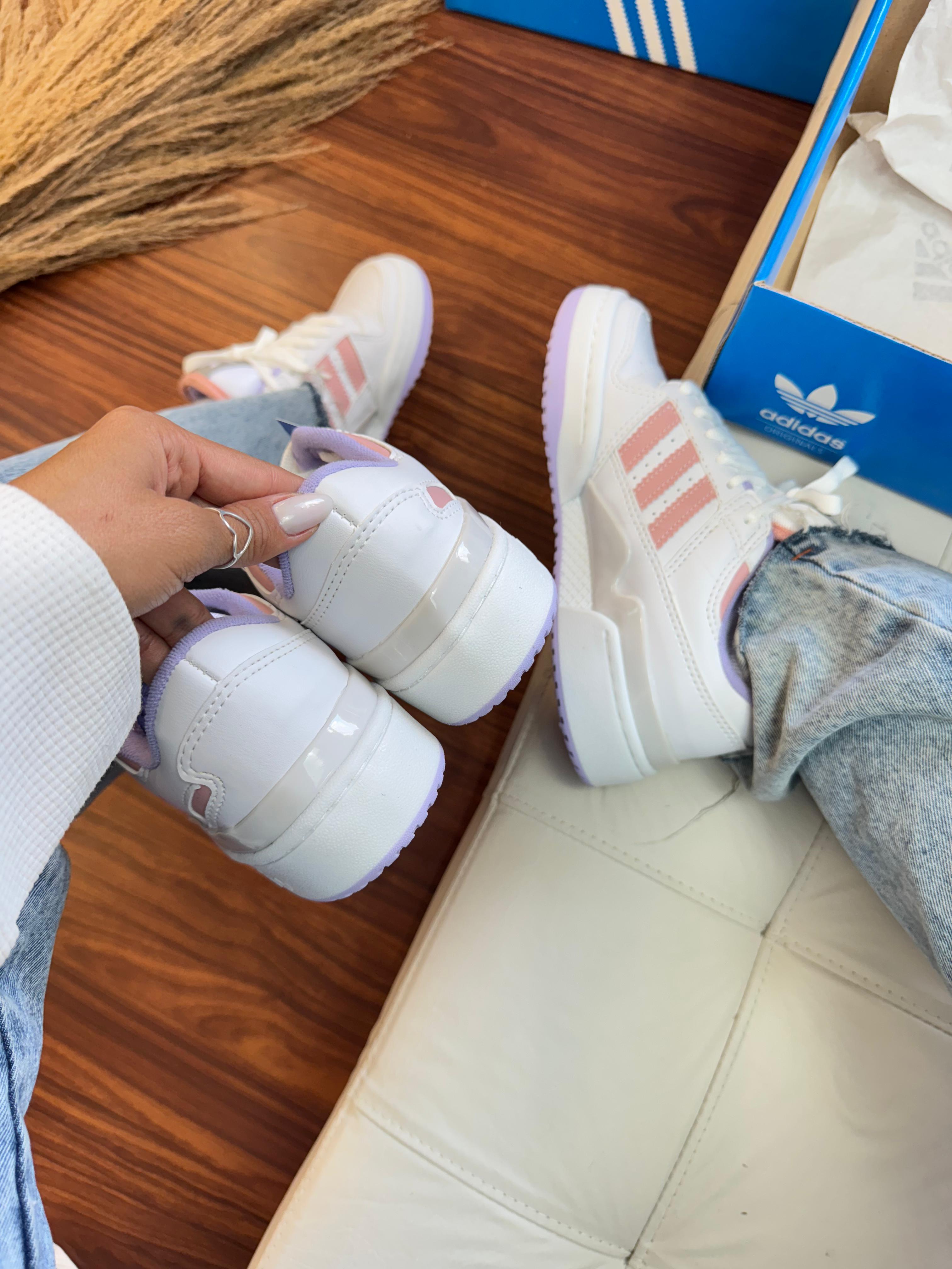 Adidas Fórum Branco/Lilas