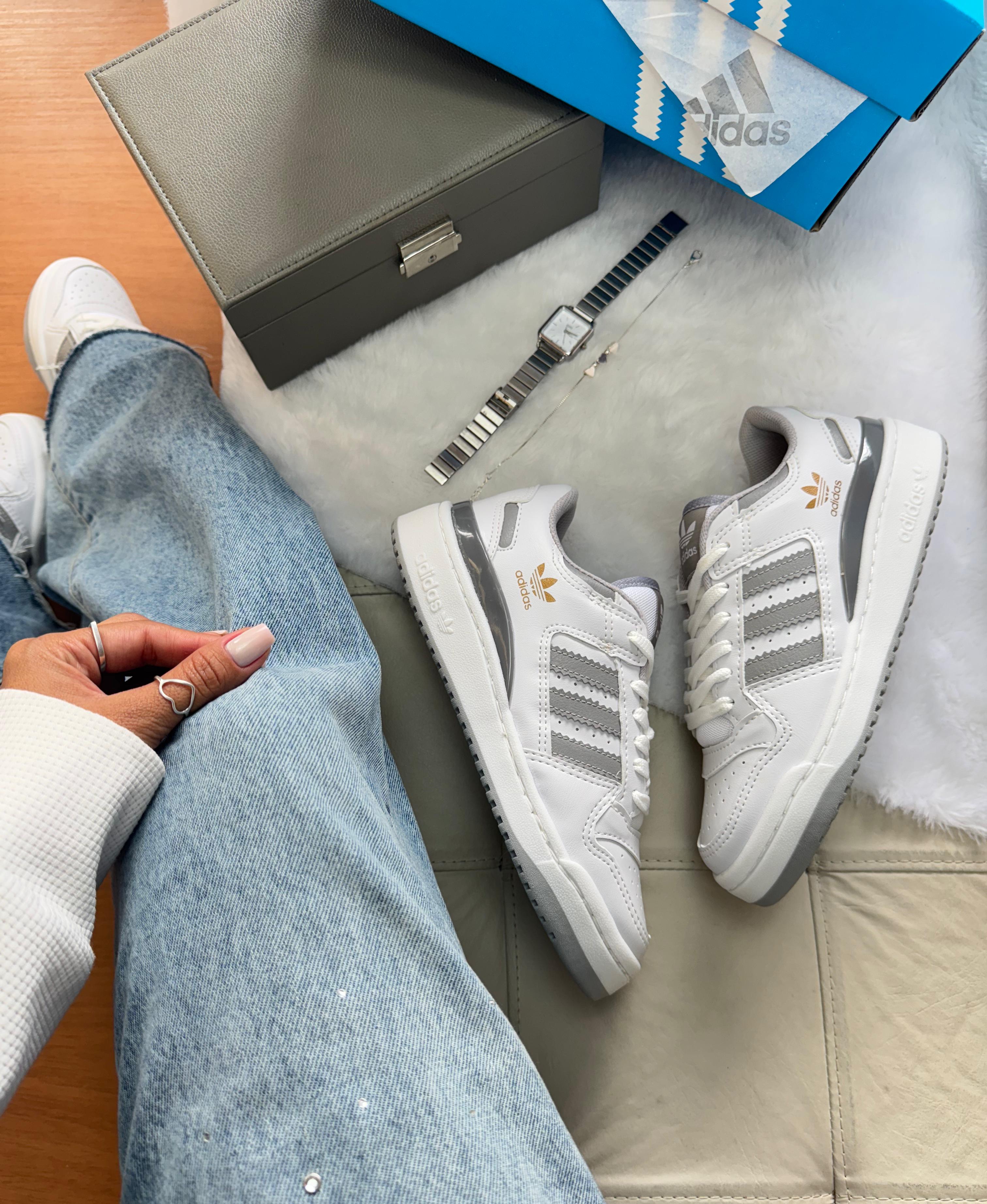 Adidas Fórum Cadarço Cinza