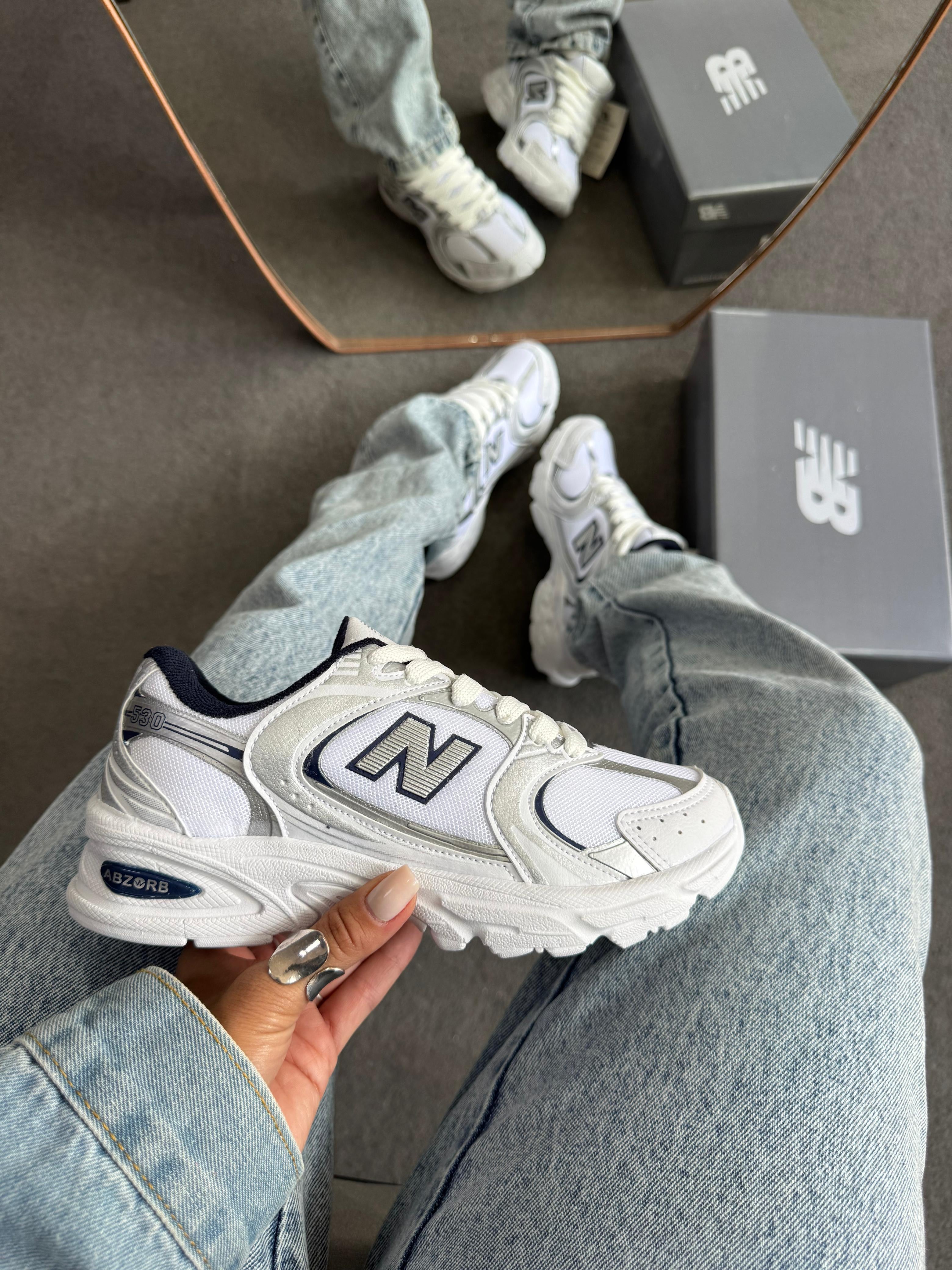 NB 530 Branco/Marinho