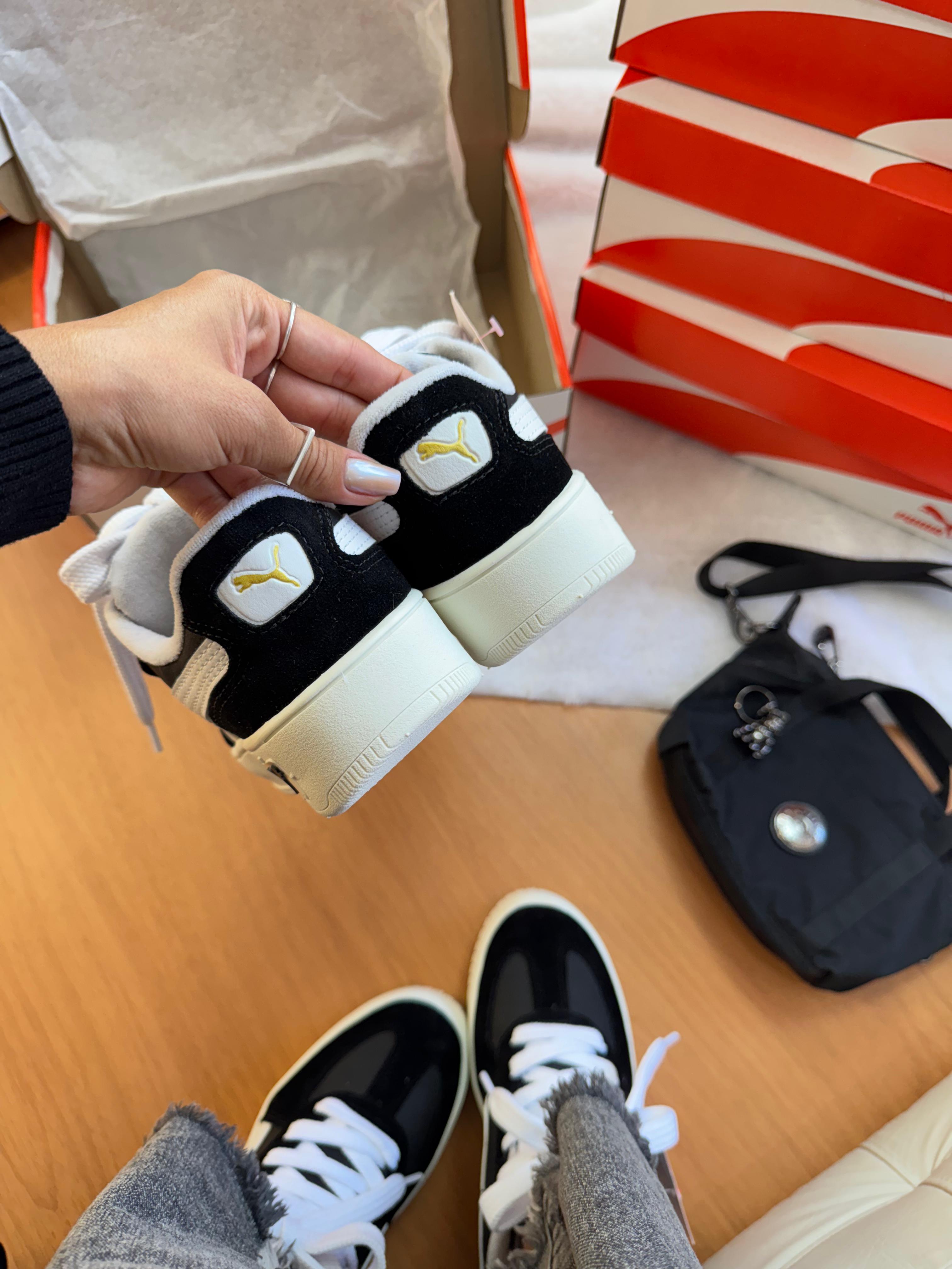 Puma Palermo Camurça Preto/Branco