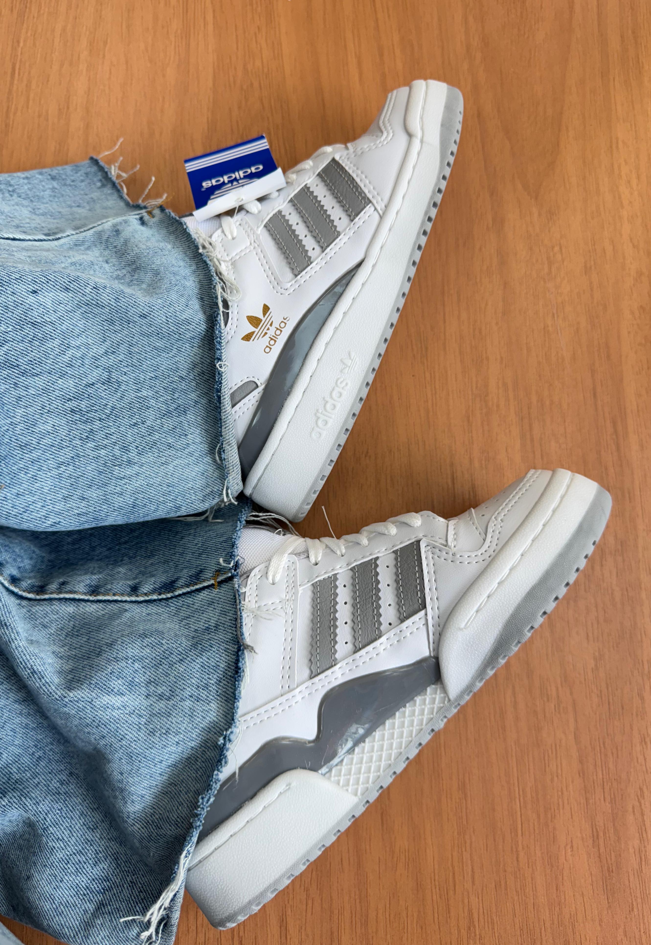 Adidas Fórum Cadarço Cinza