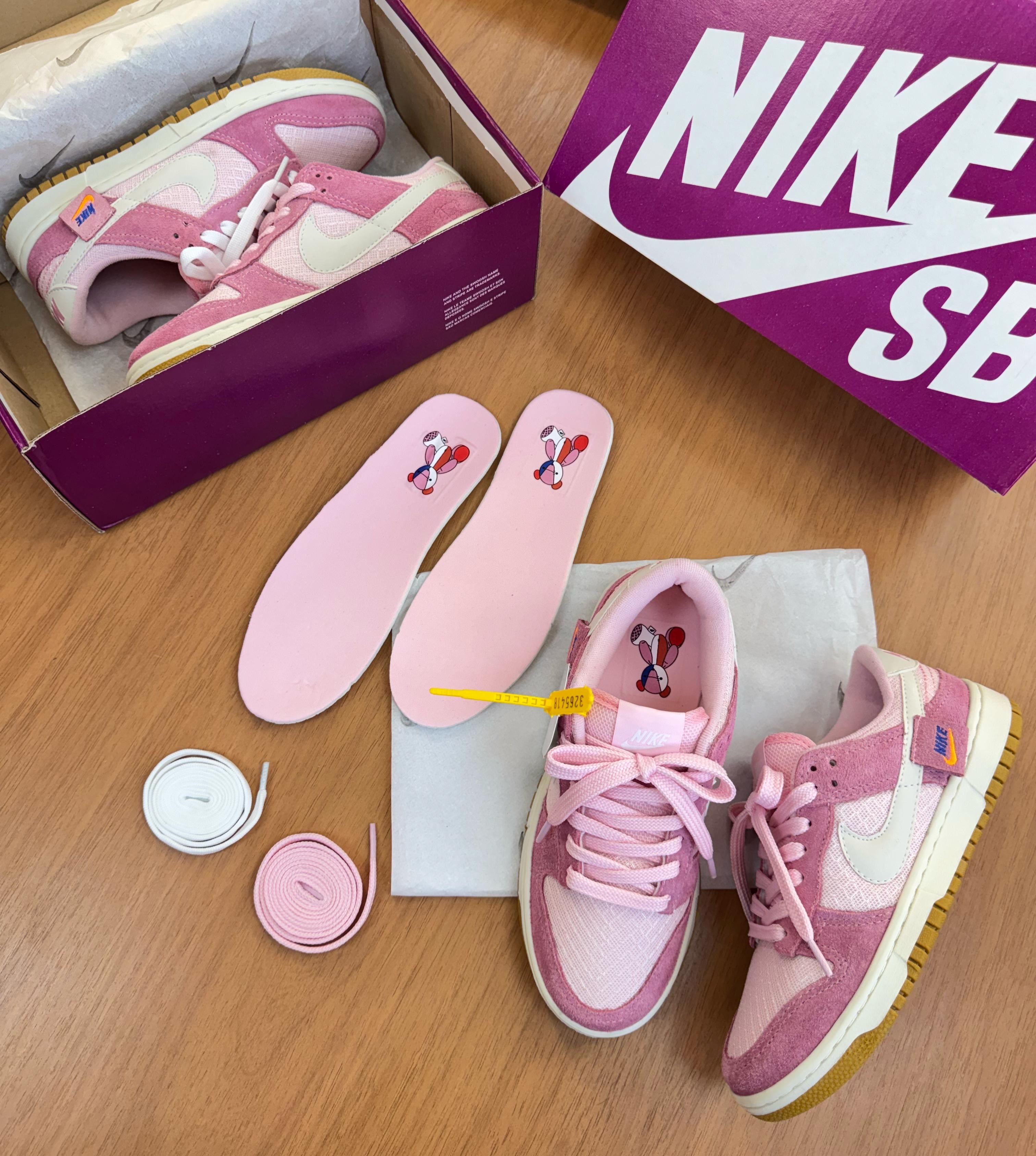 Dunk Teddy Bear Prime Couro Rosa