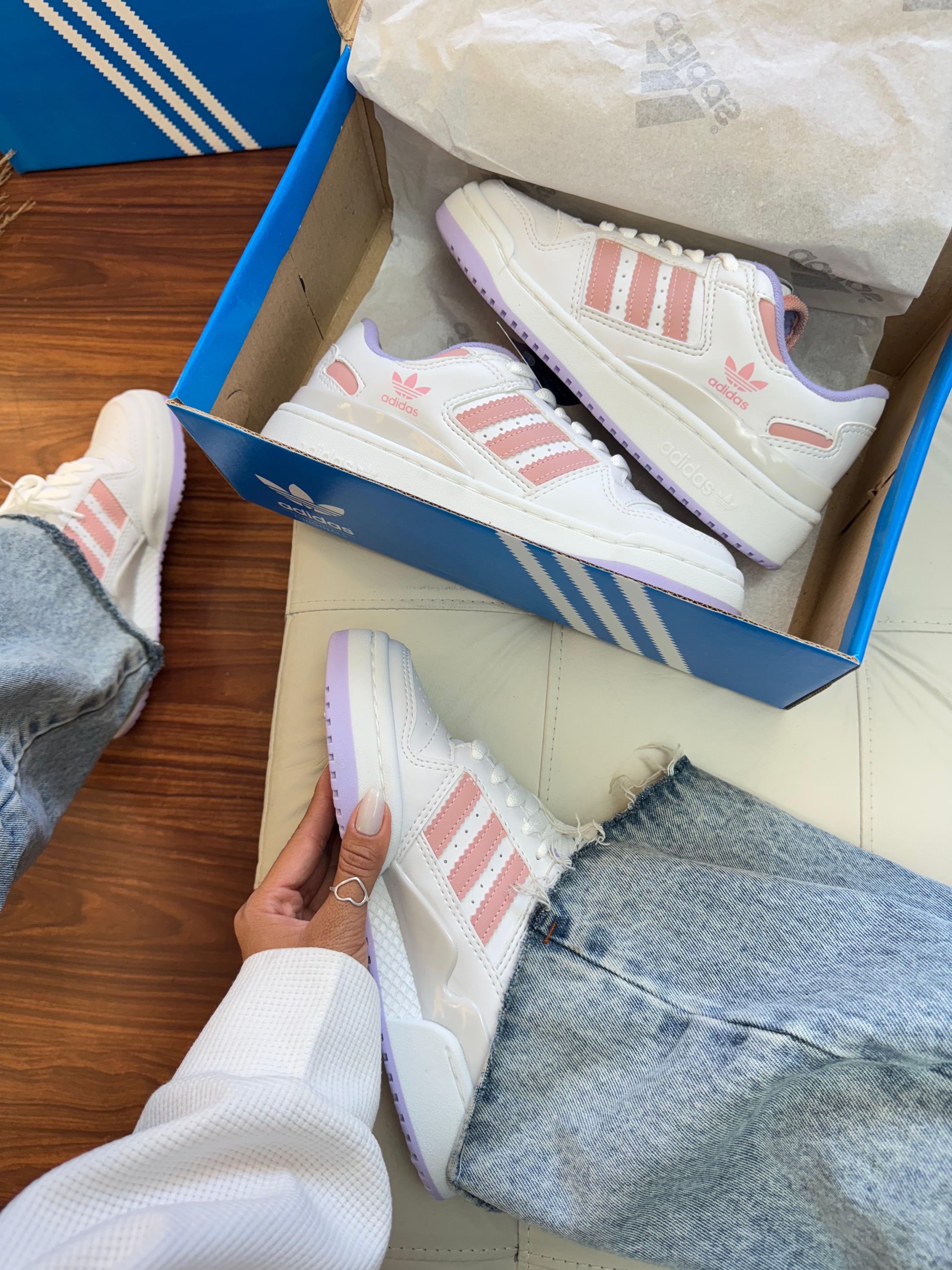 Adidas Fórum Branco/Lilas