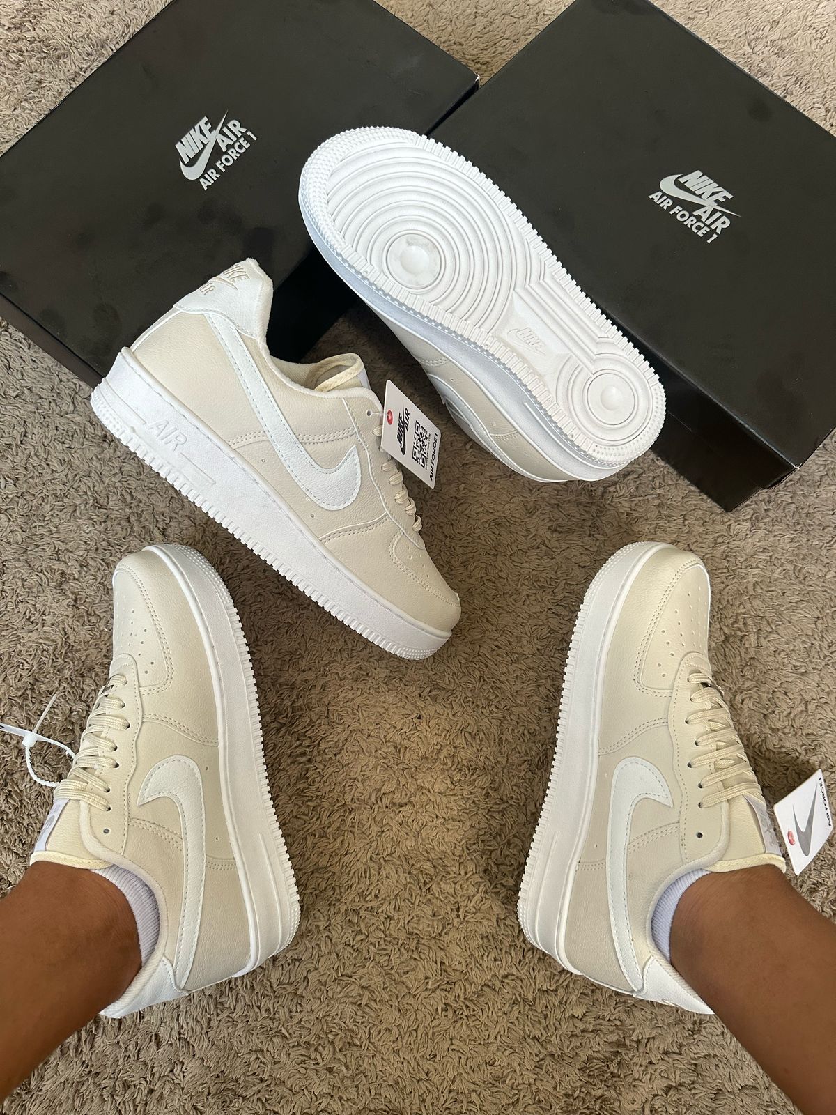 Nike Air Force Branco/Creme