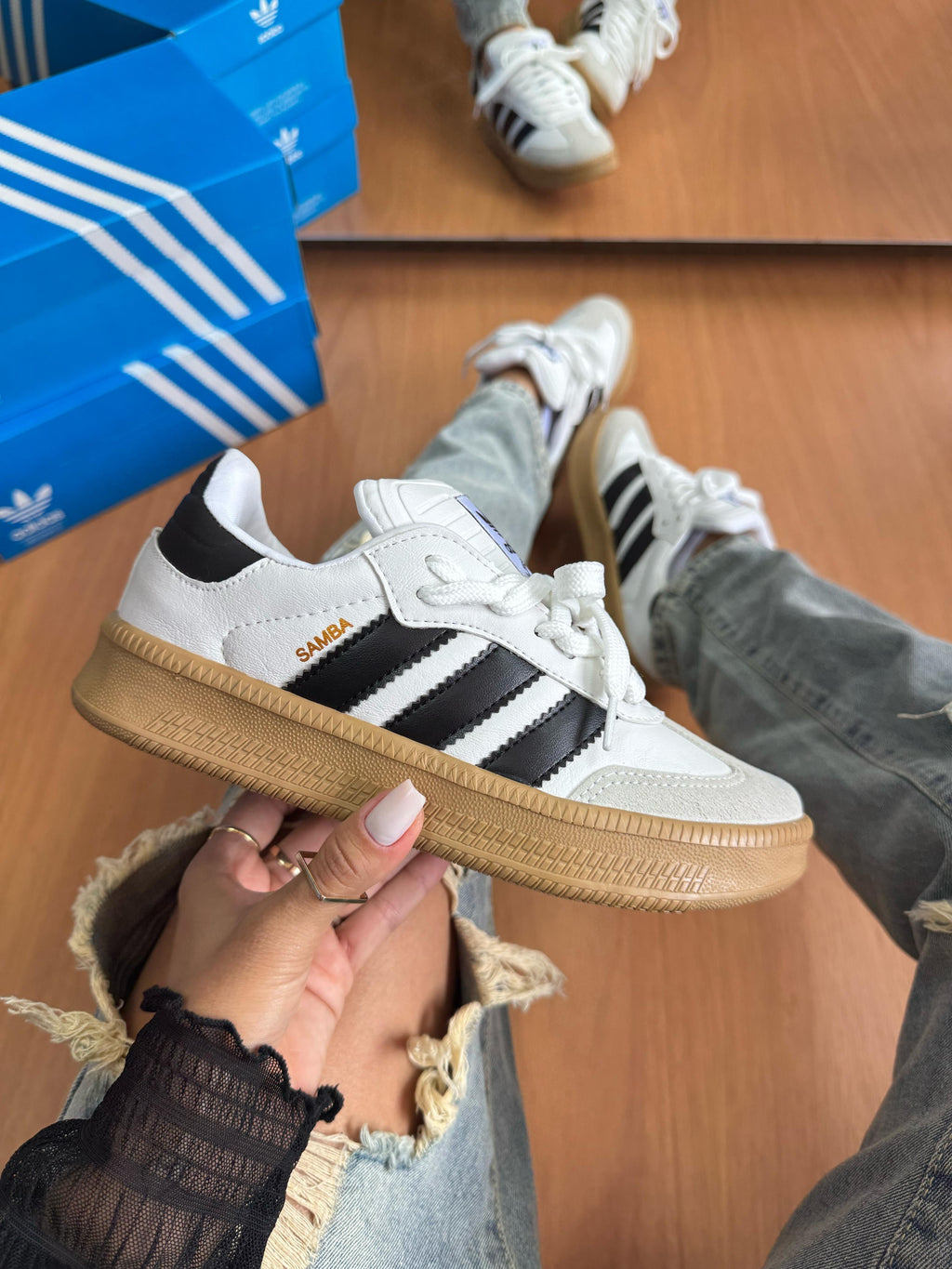 Adidas samba XLG Branco/Preto