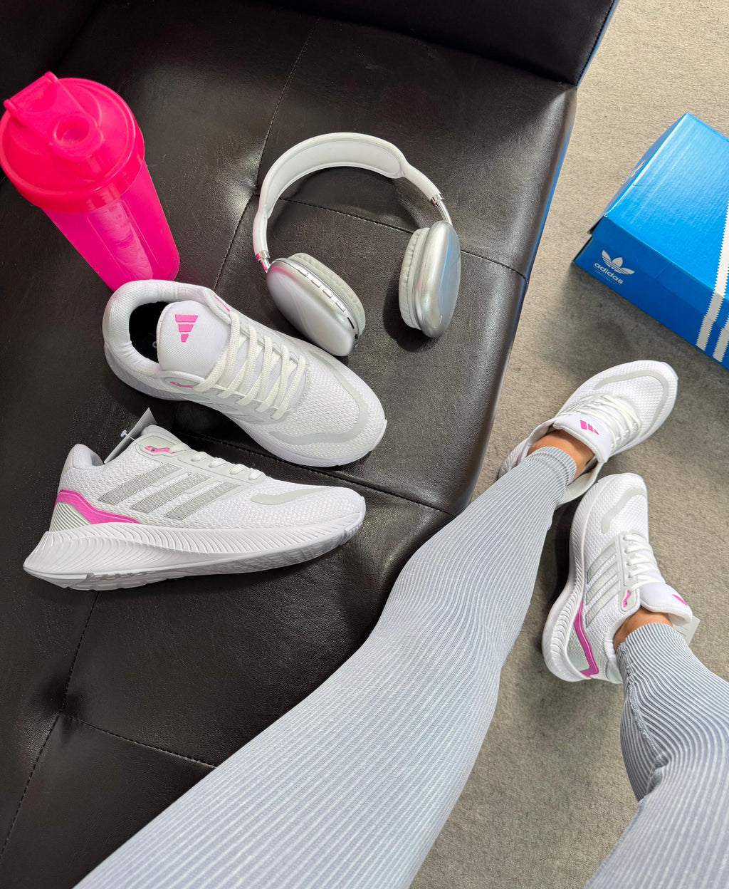 Adidas Run Falcon Branco/Pink