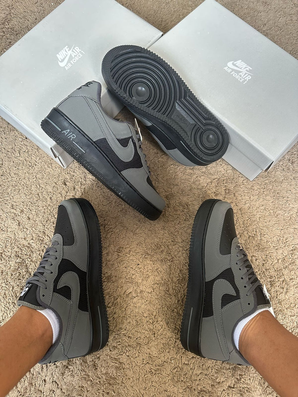 Nike Air Force Preto/Grafite