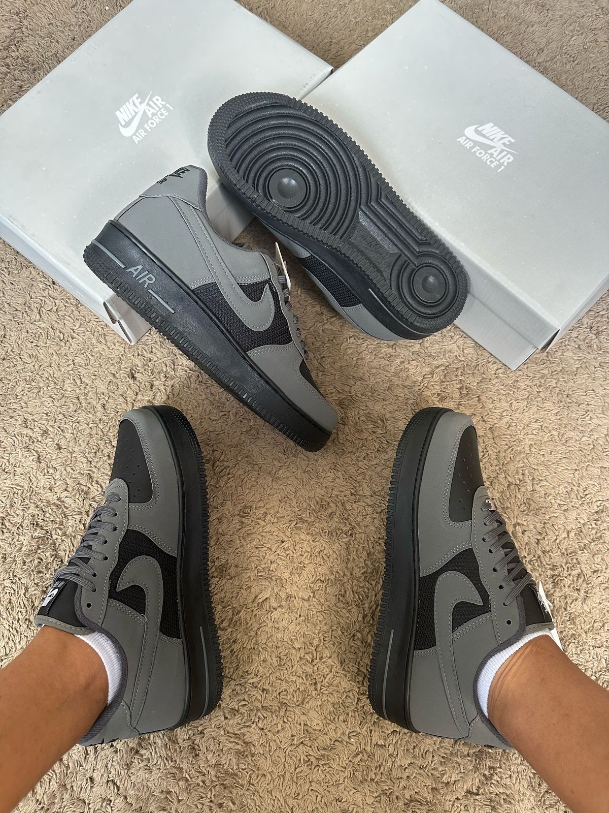 Nike Air Force Preto/Grafite