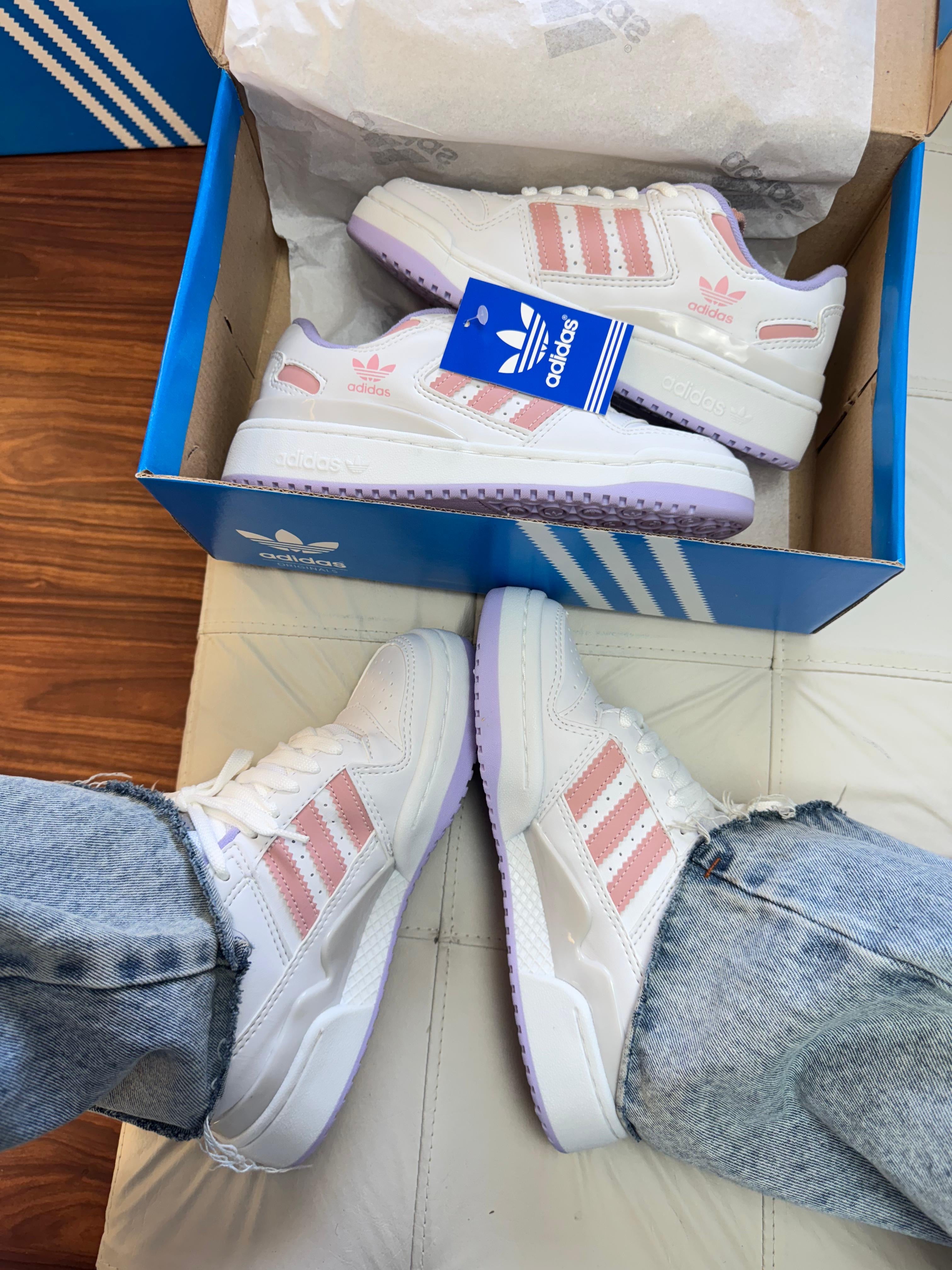 Adidas Fórum Branco/Lilas