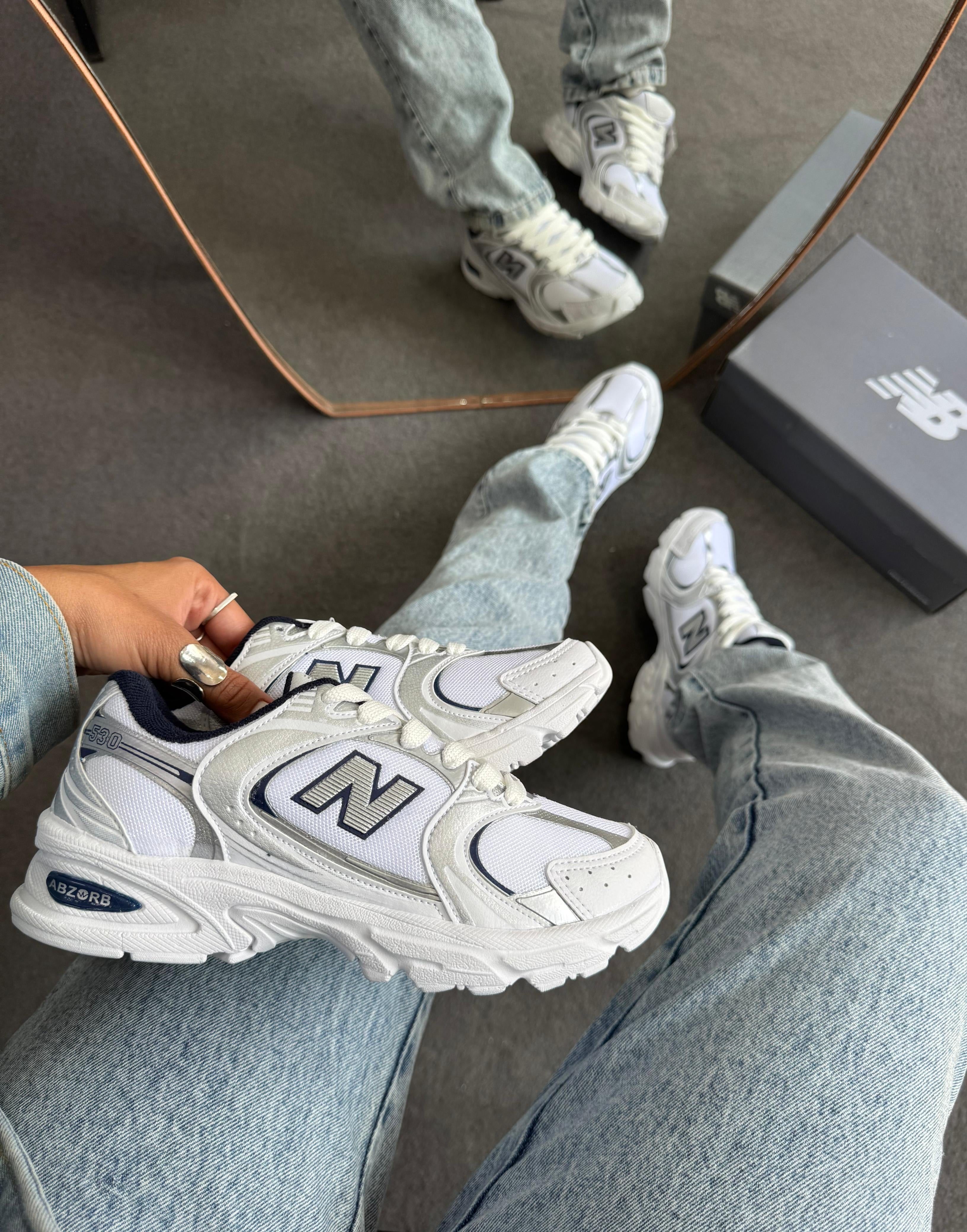 NB 530 Branco/Marinho