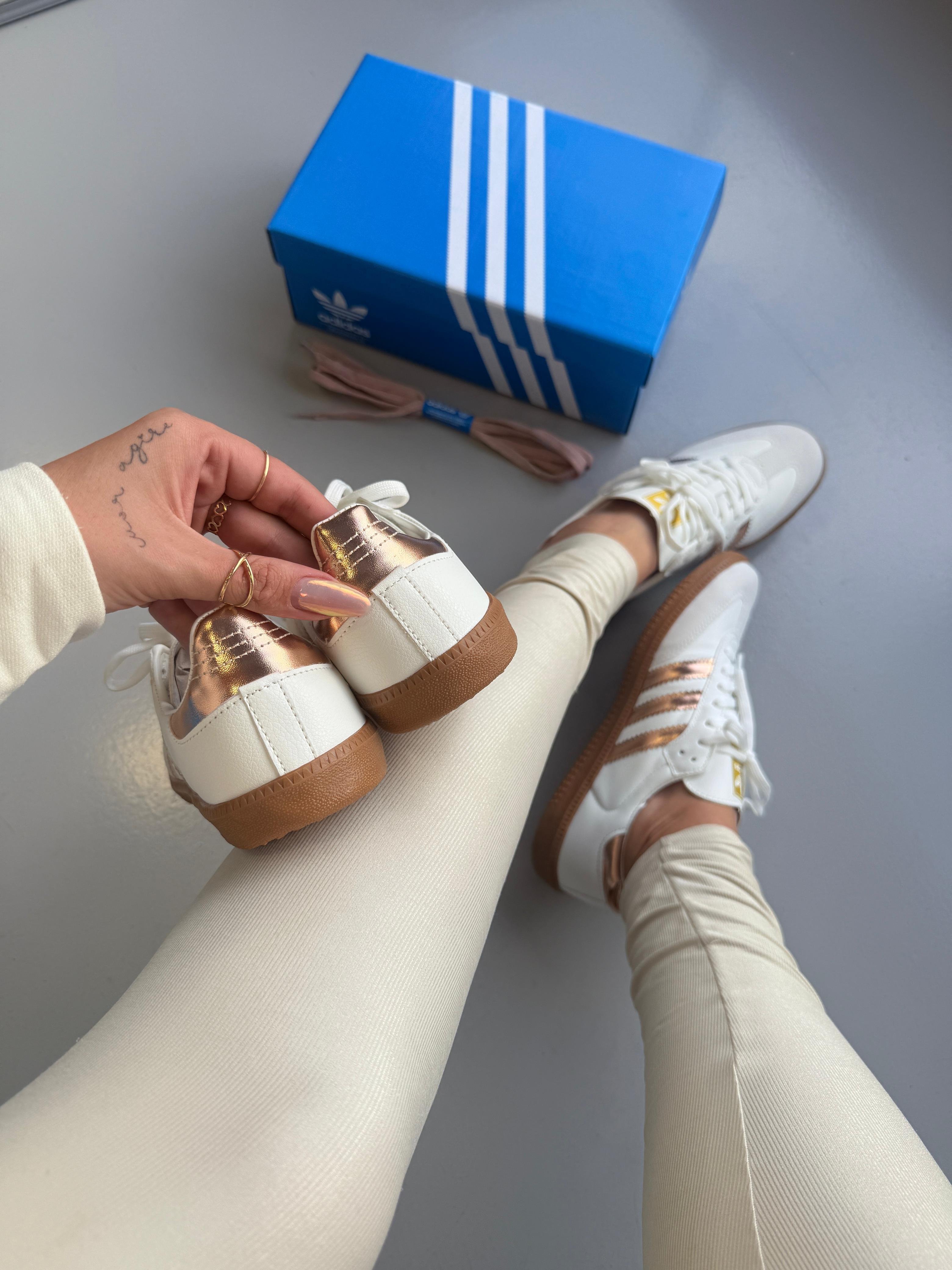 Samba OG  Branco / Rose metálico