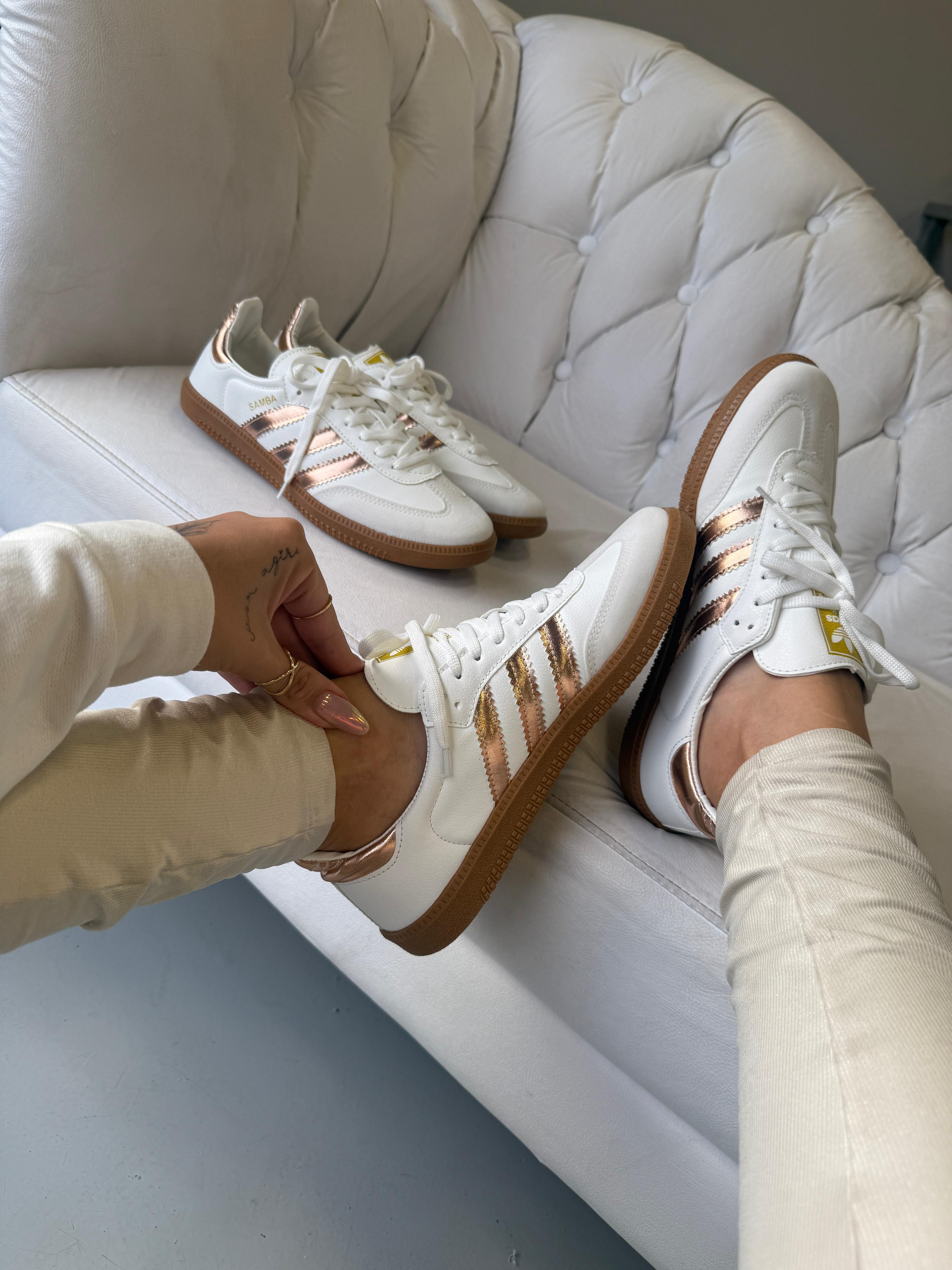 Samba OG  Branco / Rose metálico