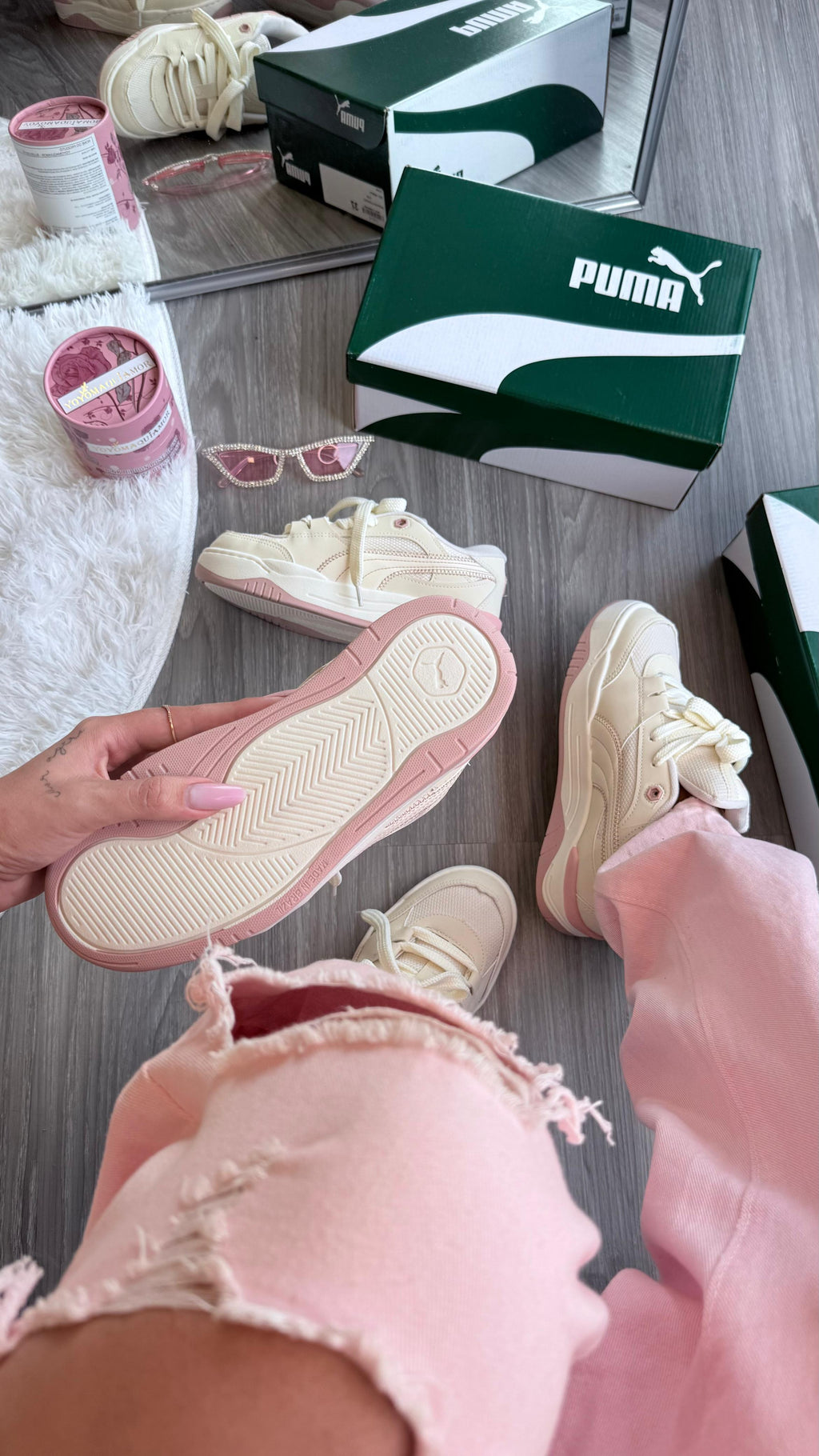 Puma 180 Prime Off white / rosa