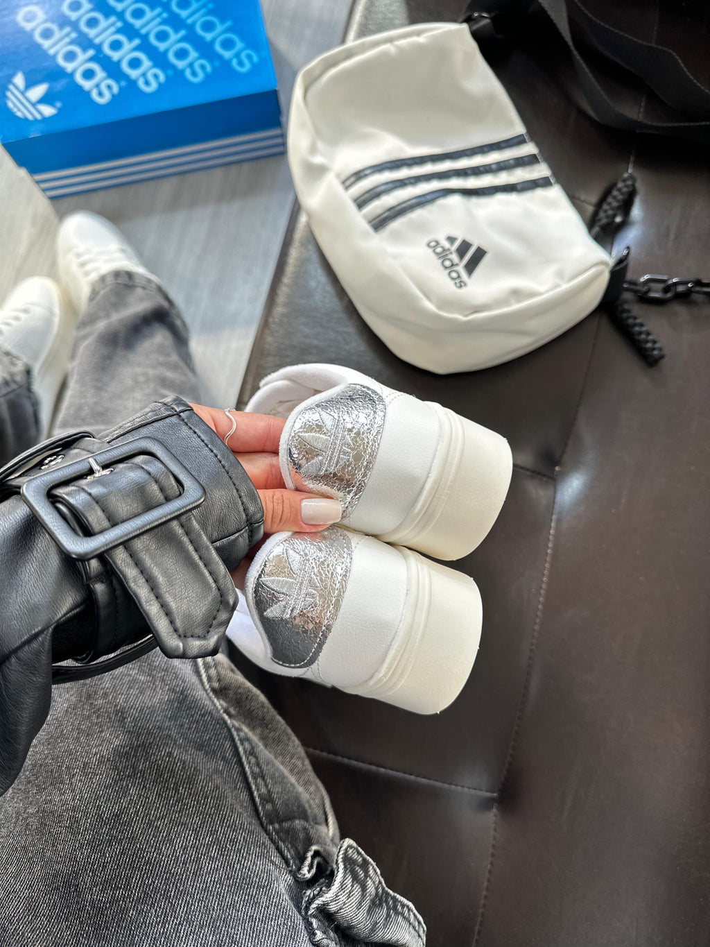 Adidas Plataforma Lux Branco/Prata