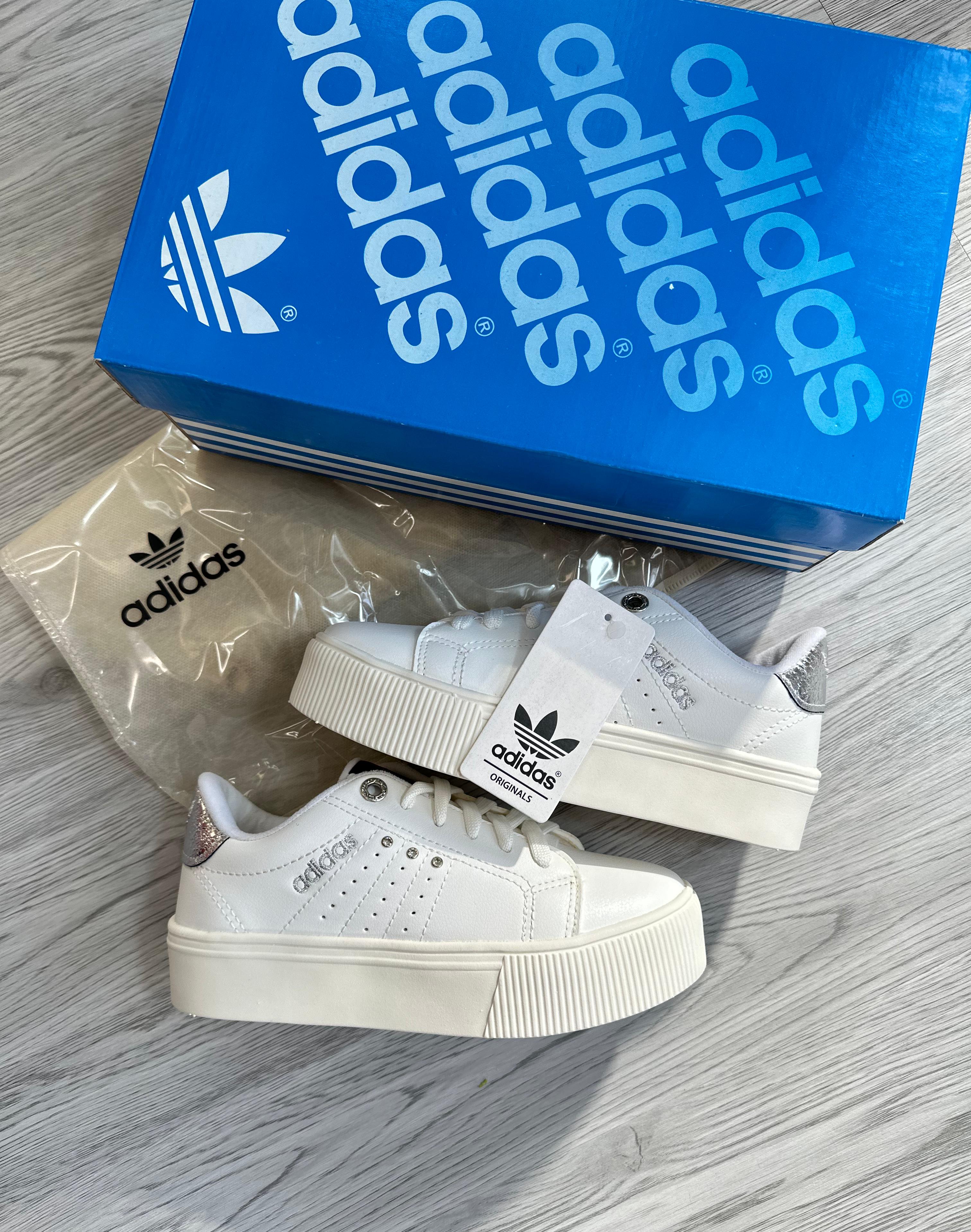 Adidas Plataforma Lux Branco/Prata