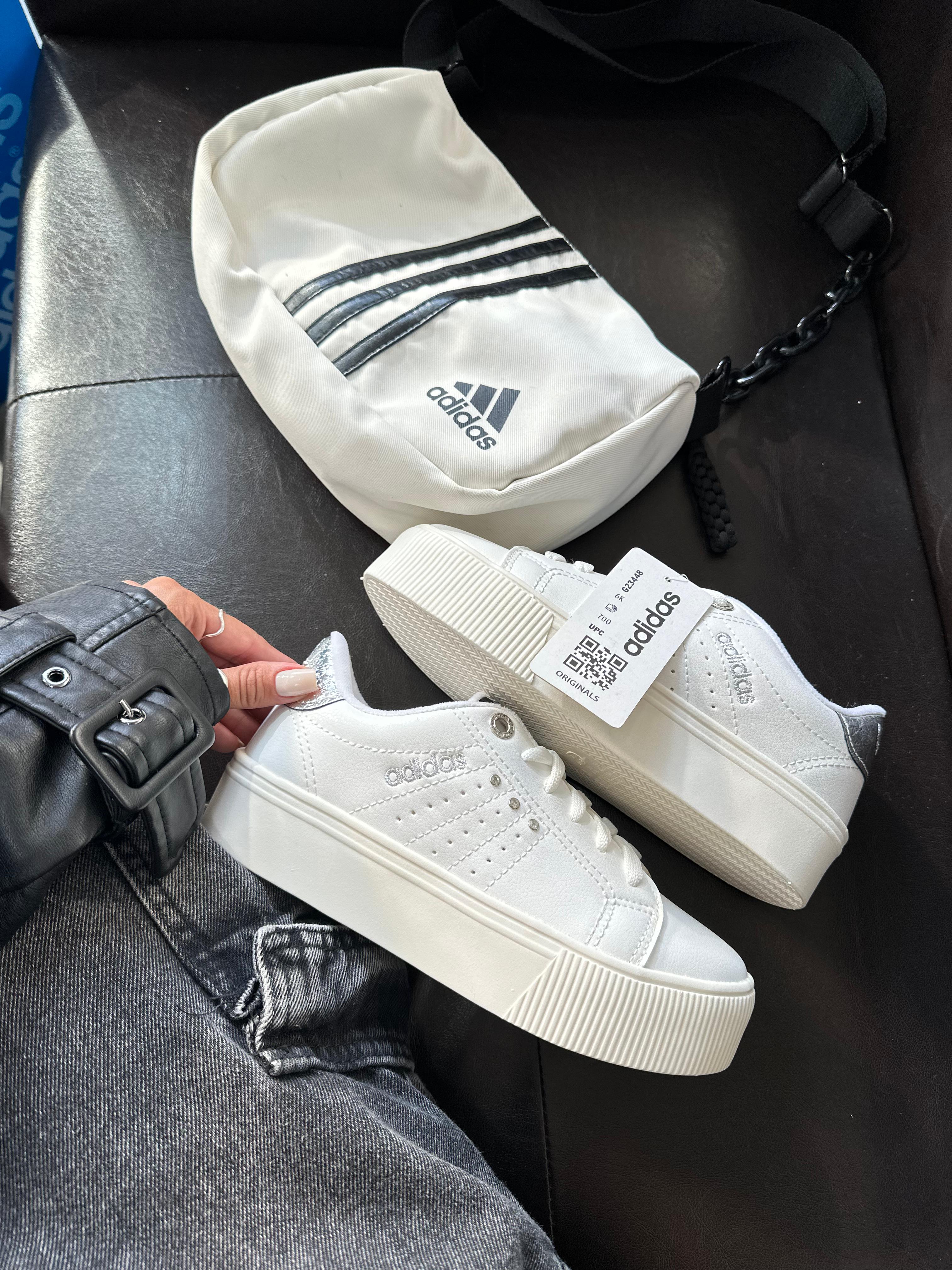 Adidas Plataforma Lux Branco/Prata
